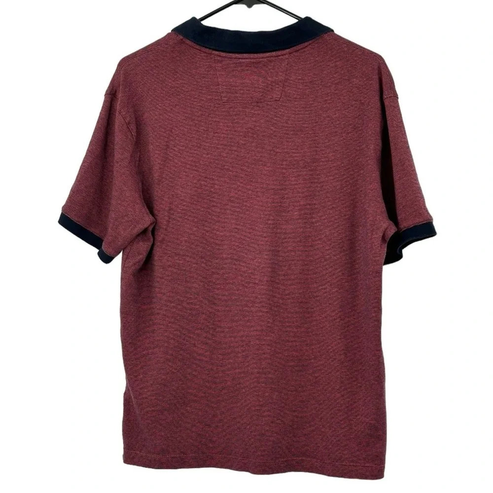 Banana Republic Polo Shirt Mens Medium Red Dress Preppy Classic Night Out Cotton